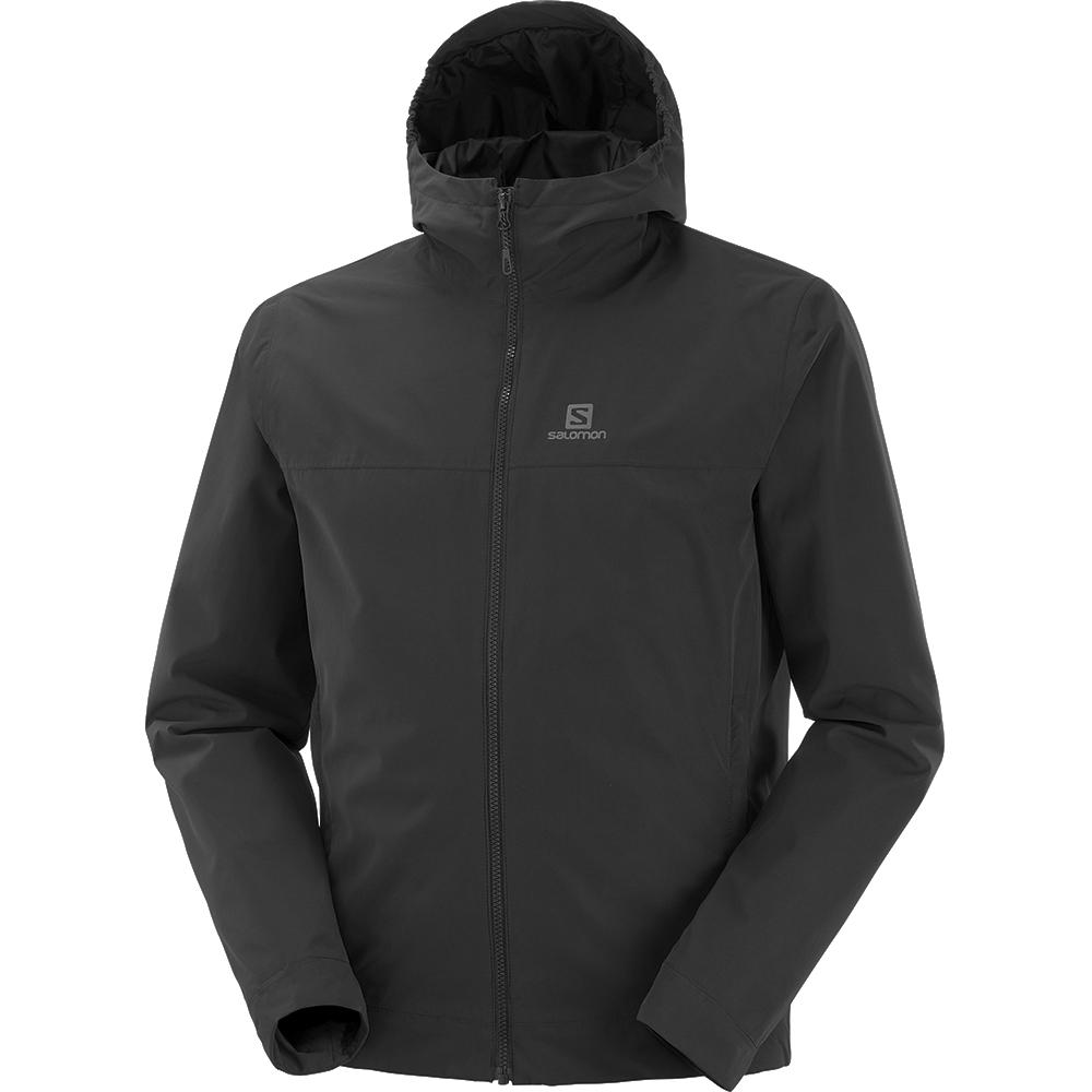 SALOMON EXPLORE WP JKT M Philippines - Men's Jackets - Black | 394687-MSB